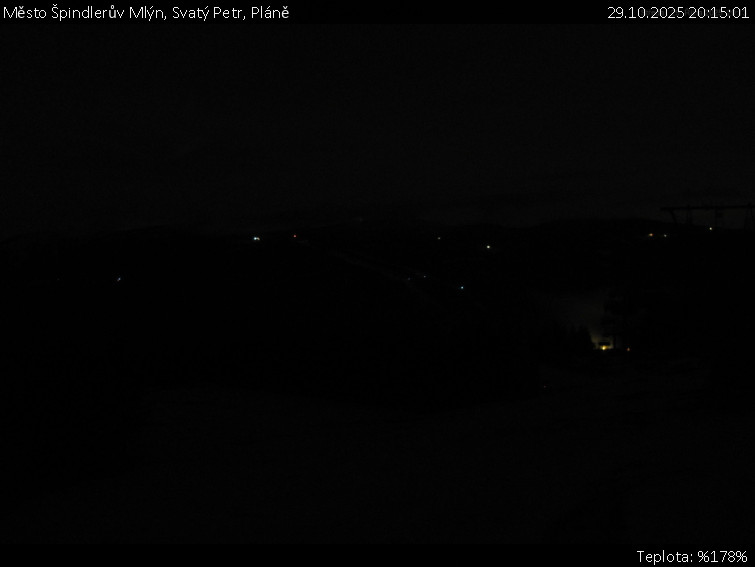 Město Špindlerův Mlýn - Svatý Petr, Pláně - 29.10.2025 v 20:15 Město Špindlerův Mlýn - Svatý Petr, Pláně - 29.10.2025 v 20:15