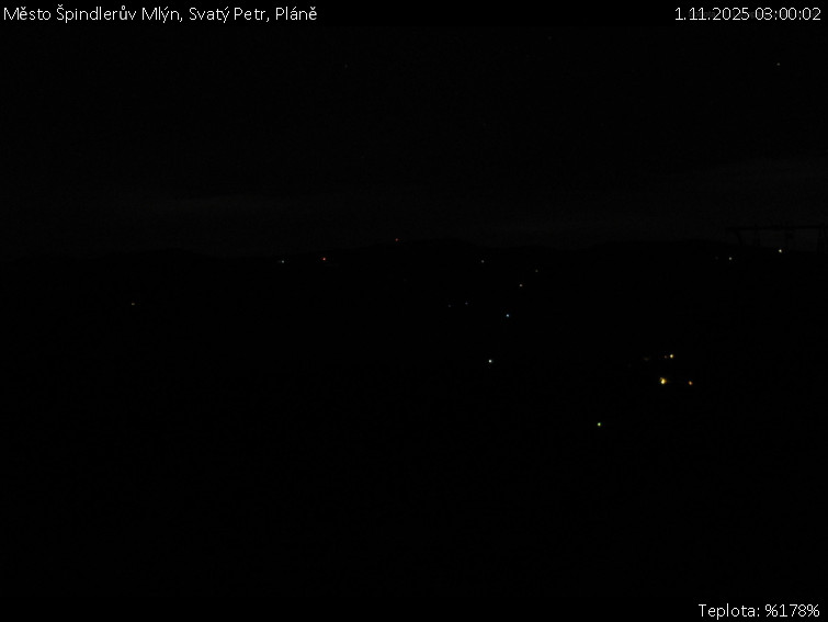 Město Špindlerův Mlýn - Svatý Petr, Pláně - 1.11.2025 v 03:00 Město Špindlerův Mlýn - Svatý Petr, Pláně - 1.11.2025 v 03:00