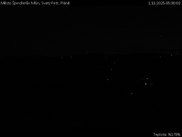 Město Špindlerův Mlýn - Svatý Petr, Pláně - 1.11.2025 v 05:30 Město Špindlerův Mlýn - Svatý Petr, Pláně - 1.11.2025 v 05:30