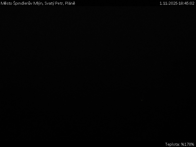 Město Špindlerův Mlýn - Svatý Petr, Pláně - 1.11.2025 v 18:45 Město Špindlerův Mlýn - Svatý Petr, Pláně - 1.11.2025 v 18:45