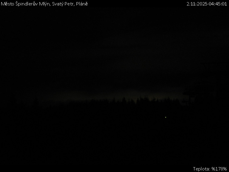 Město Špindlerův Mlýn - Svatý Petr, Pláně - 2.11.2025 v 04:45 Město Špindlerův Mlýn - Svatý Petr, Pláně - 2.11.2025 v 04:45