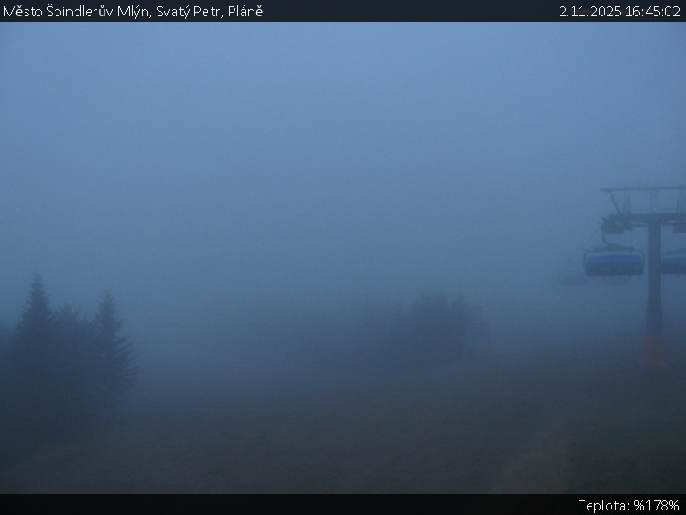 Město Špindlerův Mlýn - Svatý Petr, Pláně - 2.11.2025 v 16:45 Město Špindlerův Mlýn - Svatý Petr, Pláně - 2.11.2025 v 16:45