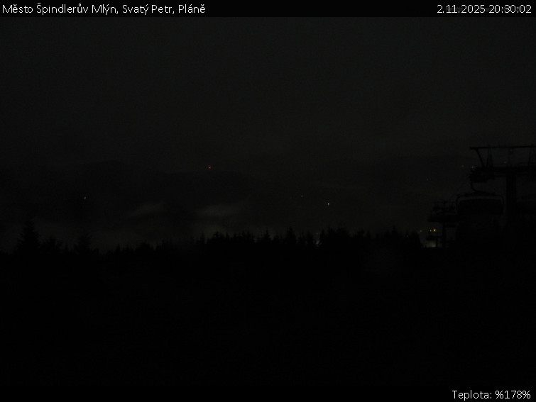 Město Špindlerův Mlýn - Svatý Petr, Pláně - 2.11.2025 v 20:30 Město Špindlerův Mlýn - Svatý Petr, Pláně - 2.11.2025 v 20:30