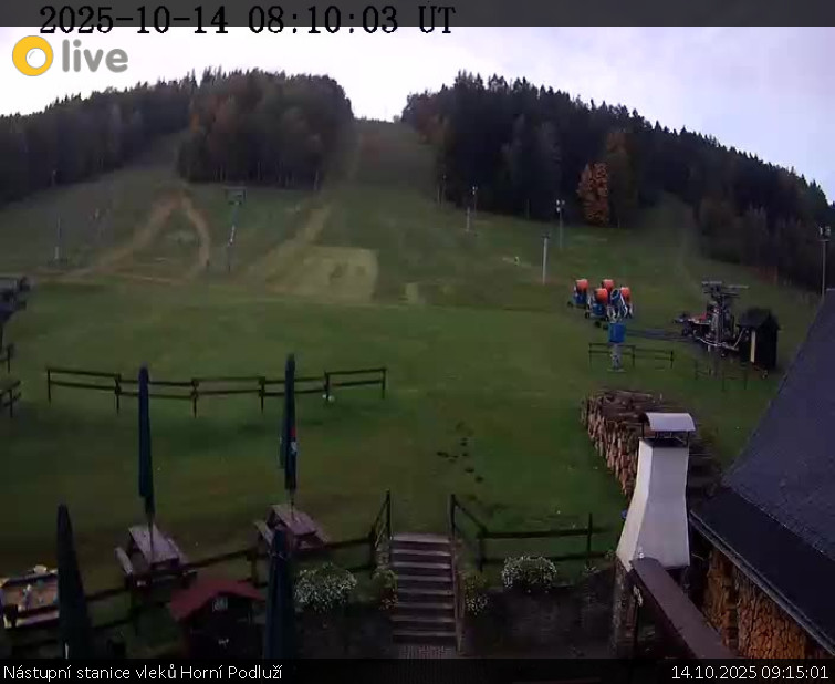 Skiareál Horní Podluží - Nástupní stanice vleků Horní Podluží - 14.10.2025 v 09:15 Skiareál Horní Podluží - Nástupní stanice vleků Horní Podluží - 14.10.2025 v 09:15