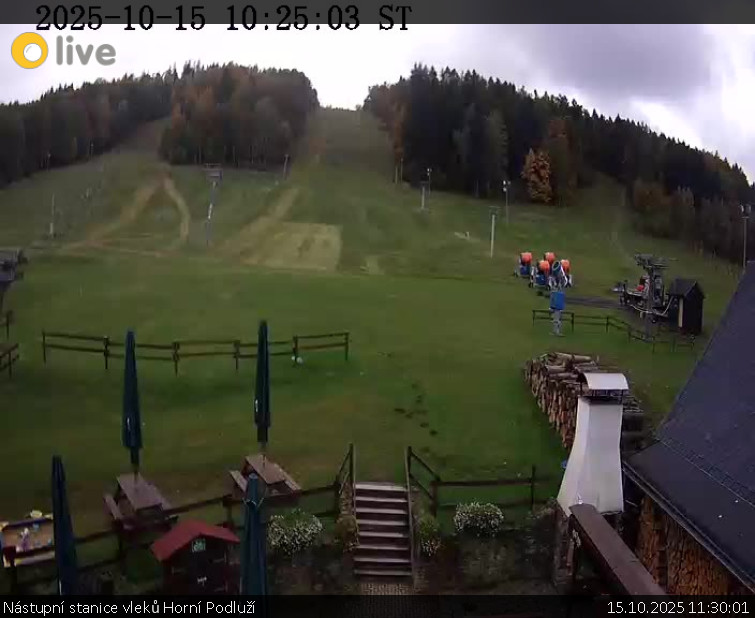 Skiareál Horní Podluží - Nástupní stanice vleků Horní Podluží - 15.10.2025 v 11:30 Skiareál Horní Podluží - Nástupní stanice vleků Horní Podluží - 15.10.2025 v 11:30