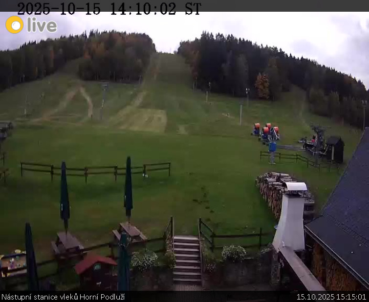 Skiareál Horní Podluží - Nástupní stanice vleků Horní Podluží - 15.10.2025 v 15:15 Skiareál Horní Podluží - Nástupní stanice vleků Horní Podluží - 15.10.2025 v 15:15