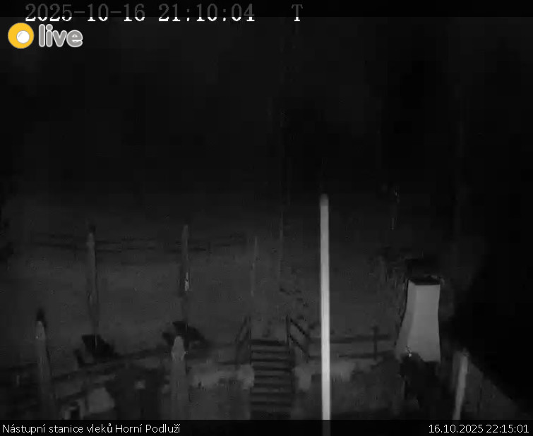Skiareál Horní Podluží - Nástupní stanice vleků Horní Podluží - 16.10.2025 v 22:15 Skiareál Horní Podluží - Nástupní stanice vleků Horní Podluží - 16.10.2025 v 22:15