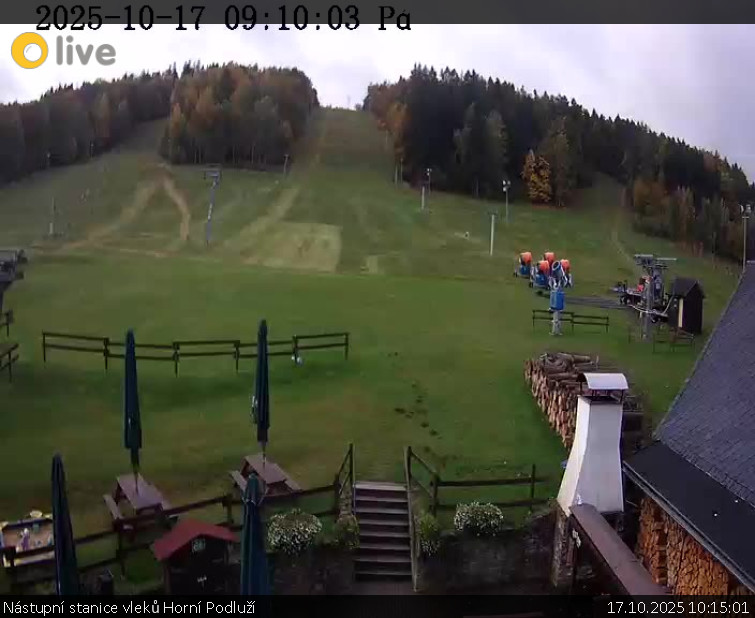 Skiareál Horní Podluží - Nástupní stanice vleků Horní Podluží - 17.10.2025 v 10:15 Skiareál Horní Podluží - Nástupní stanice vleků Horní Podluží - 17.10.2025 v 10:15