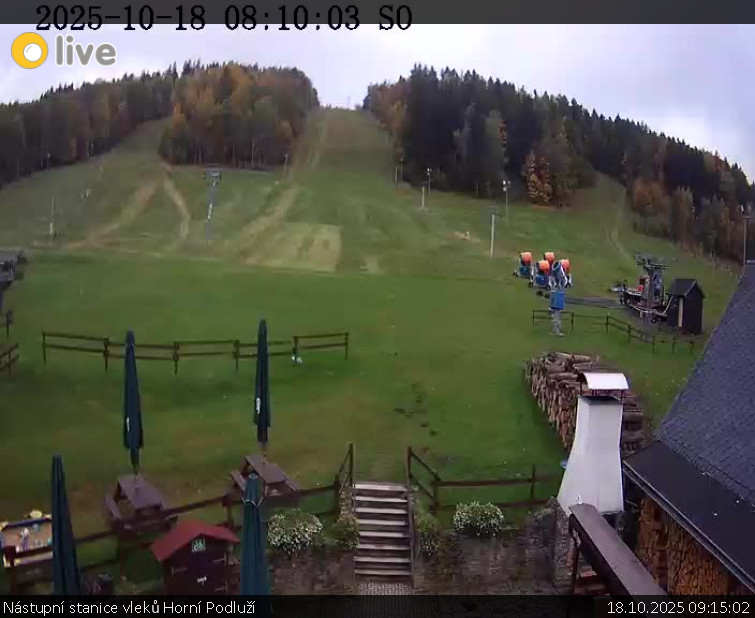Skiareál Horní Podluží - Nástupní stanice vleků Horní Podluží - 18.10.2025 v 09:15 Skiareál Horní Podluží - Nástupní stanice vleků Horní Podluží - 18.10.2025 v 09:15