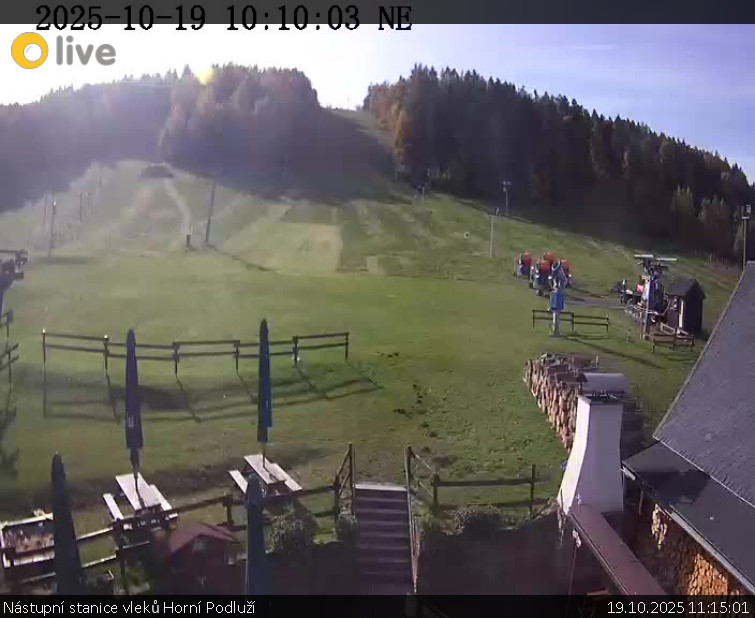 Skiareál Horní Podluží - Nástupní stanice vleků Horní Podluží - 19.10.2025 v 11:15 Skiareál Horní Podluží - Nástupní stanice vleků Horní Podluží - 19.10.2025 v 11:15