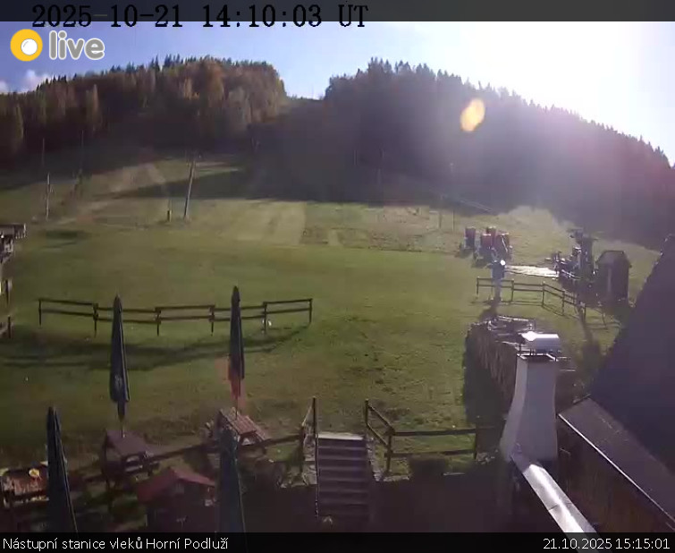 Skiareál Horní Podluží - Nástupní stanice vleků Horní Podluží - 21.10.2025 v 15:15 Skiareál Horní Podluží - Nástupní stanice vleků Horní Podluží - 21.10.2025 v 15:15