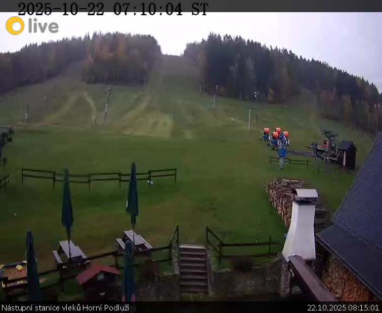 Skiareál Horní Podluží - Nástupní stanice vleků Horní Podluží - 22.10.2025 v 08:15 Skiareál Horní Podluží - Nástupní stanice vleků Horní Podluží - 22.10.2025 v 08:15