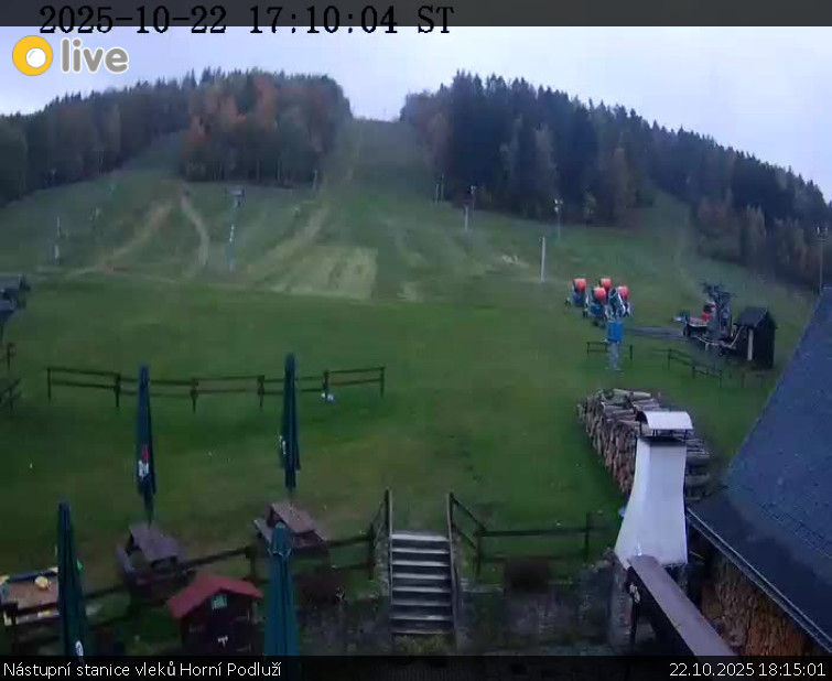 Skiareál Horní Podluží - Nástupní stanice vleků Horní Podluží - 22.10.2025 v 18:15 Skiareál Horní Podluží - Nástupní stanice vleků Horní Podluží - 22.10.2025 v 18:15