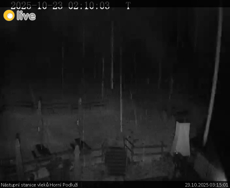 Skiareál Horní Podluží - Nástupní stanice vleků Horní Podluží - 23.10.2025 v 03:15 Skiareál Horní Podluží - Nástupní stanice vleků Horní Podluží - 23.10.2025 v 03:15
