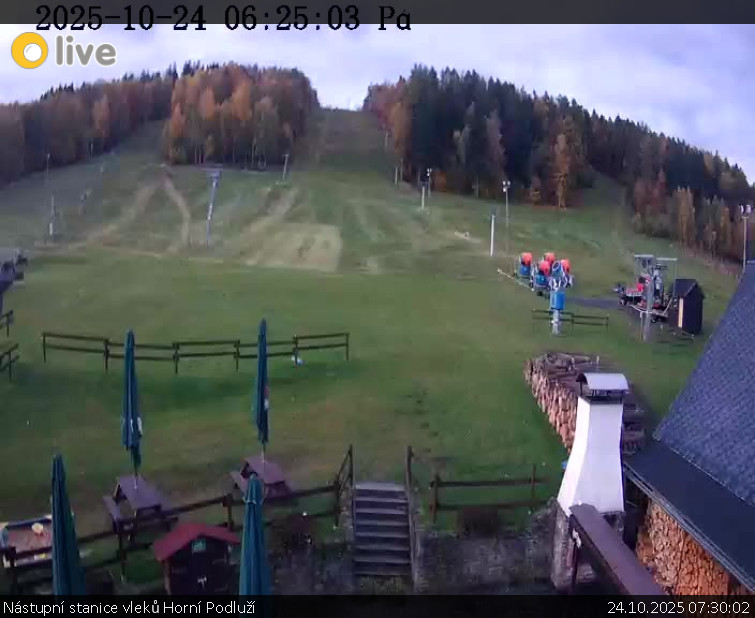 Skiareál Horní Podluží - Nástupní stanice vleků Horní Podluží - 24.10.2025 v 07:30 Skiareál Horní Podluží - Nástupní stanice vleků Horní Podluží - 24.10.2025 v 07:30