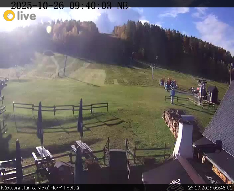 Skiareál Horní Podluží - Nástupní stanice vleků Horní Podluží - 26.10.2025 v 09:45 Skiareál Horní Podluží - Nástupní stanice vleků Horní Podluží - 26.10.2025 v 09:45