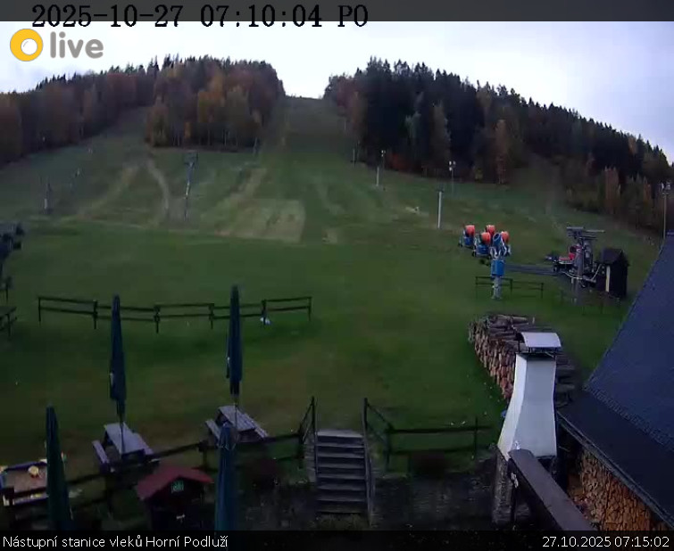Skiareál Horní Podluží - Nástupní stanice vleků Horní Podluží - 27.10.2025 v 07:15 Skiareál Horní Podluží - Nástupní stanice vleků Horní Podluží - 27.10.2025 v 07:15