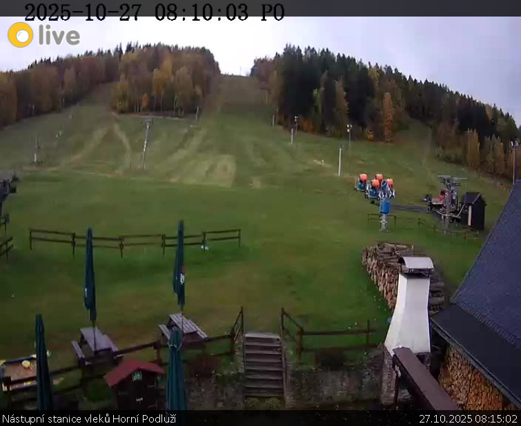Skiareál Horní Podluží - Nástupní stanice vleků Horní Podluží - 27.10.2025 v 08:15 Skiareál Horní Podluží - Nástupní stanice vleků Horní Podluží - 27.10.2025 v 08:15