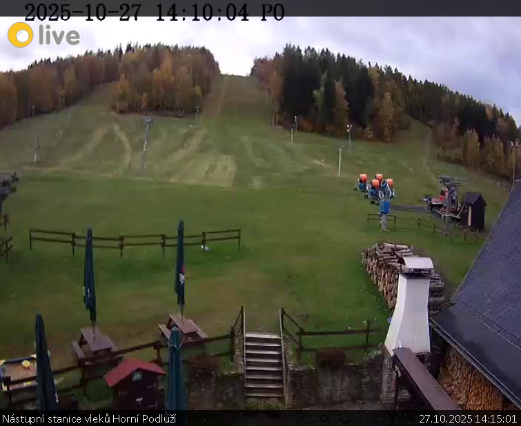 Skiareál Horní Podluží - Nástupní stanice vleků Horní Podluží - 27.10.2025 v 14:15 Skiareál Horní Podluží - Nástupní stanice vleků Horní Podluží - 27.10.2025 v 14:15