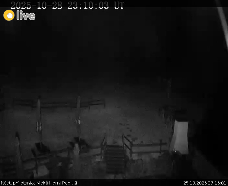Skiareál Horní Podluží - Nástupní stanice vleků Horní Podluží - 28.10.2025 v 23:15 Skiareál Horní Podluží - Nástupní stanice vleků Horní Podluží - 28.10.2025 v 23:15