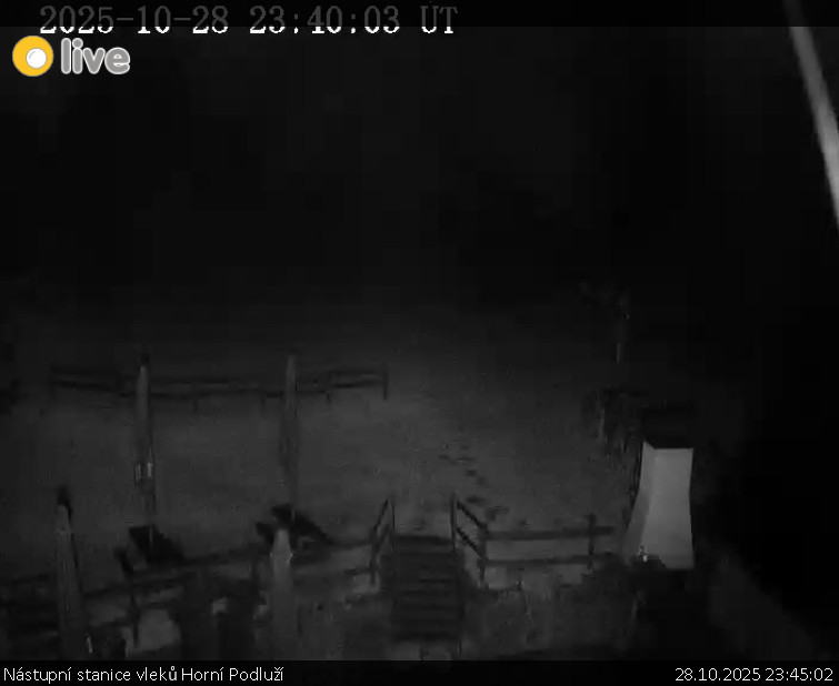 Skiareál Horní Podluží - Nástupní stanice vleků Horní Podluží - 28.10.2025 v 23:45 Skiareál Horní Podluží - Nástupní stanice vleků Horní Podluží - 28.10.2025 v 23:45