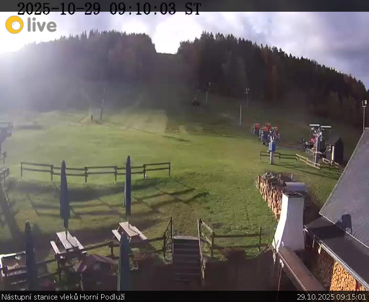 Skiareál Horní Podluží - Nástupní stanice vleků Horní Podluží - 29.10.2025 v 09:15 Skiareál Horní Podluží - Nástupní stanice vleků Horní Podluží - 29.10.2025 v 09:15