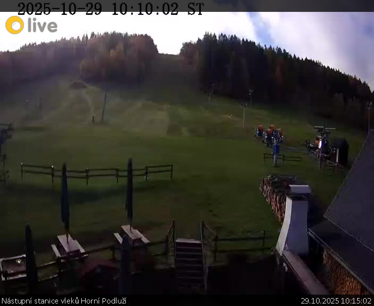 Skiareál Horní Podluží - Nástupní stanice vleků Horní Podluží - 29.10.2025 v 10:15 Skiareál Horní Podluží - Nástupní stanice vleků Horní Podluží - 29.10.2025 v 10:15