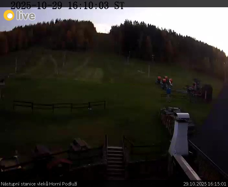 Skiareál Horní Podluží - Nástupní stanice vleků Horní Podluží - 29.10.2025 v 16:15 Skiareál Horní Podluží - Nástupní stanice vleků Horní Podluží - 29.10.2025 v 16:15