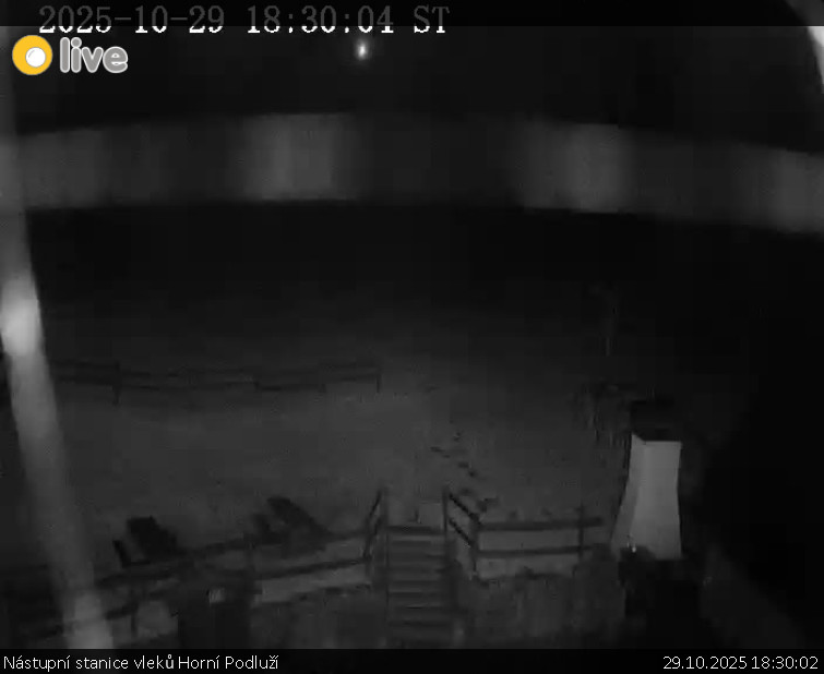 Skiareál Horní Podluží - Nástupní stanice vleků Horní Podluží - 29.10.2025 v 18:30 Skiareál Horní Podluží - Nástupní stanice vleků Horní Podluží - 29.10.2025 v 18:30