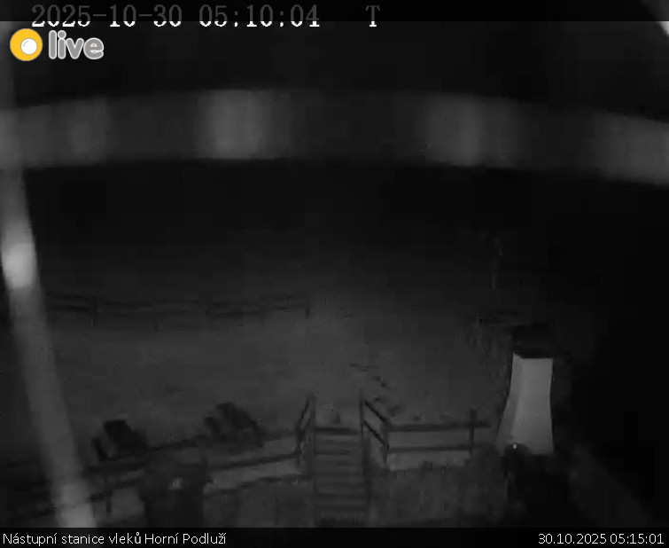 Skiareál Horní Podluží - Nástupní stanice vleků Horní Podluží - 30.10.2025 v 05:15 Skiareál Horní Podluží - Nástupní stanice vleků Horní Podluží - 30.10.2025 v 05:15