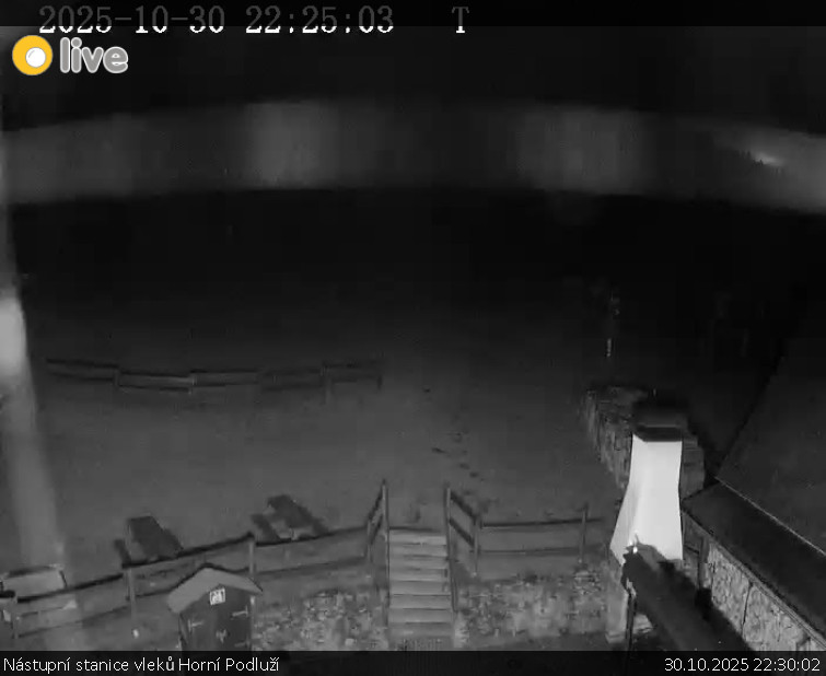 Skiareál Horní Podluží - Nástupní stanice vleků Horní Podluží - 30.10.2025 v 22:30 Skiareál Horní Podluží - Nástupní stanice vleků Horní Podluží - 30.10.2025 v 22:30
