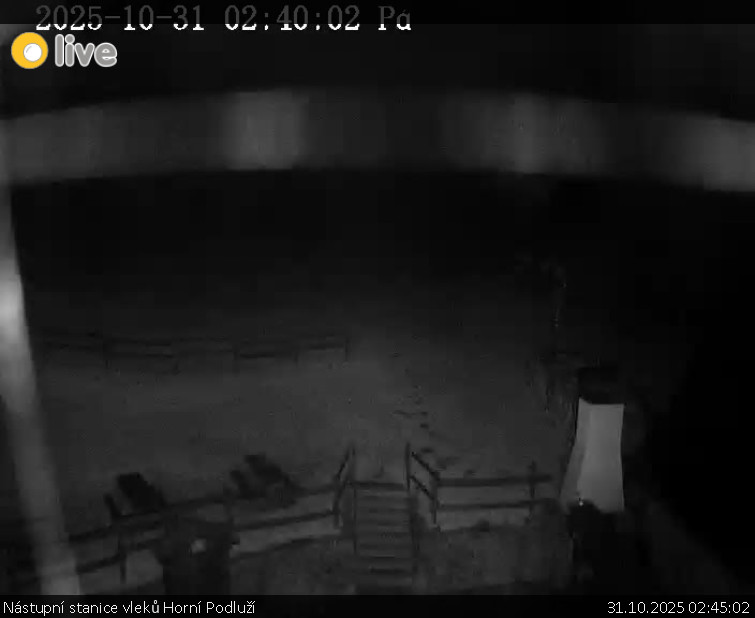 Skiareál Horní Podluží - Nástupní stanice vleků Horní Podluží - 31.10.2025 v 02:45 Skiareál Horní Podluží - Nástupní stanice vleků Horní Podluží - 31.10.2025 v 02:45