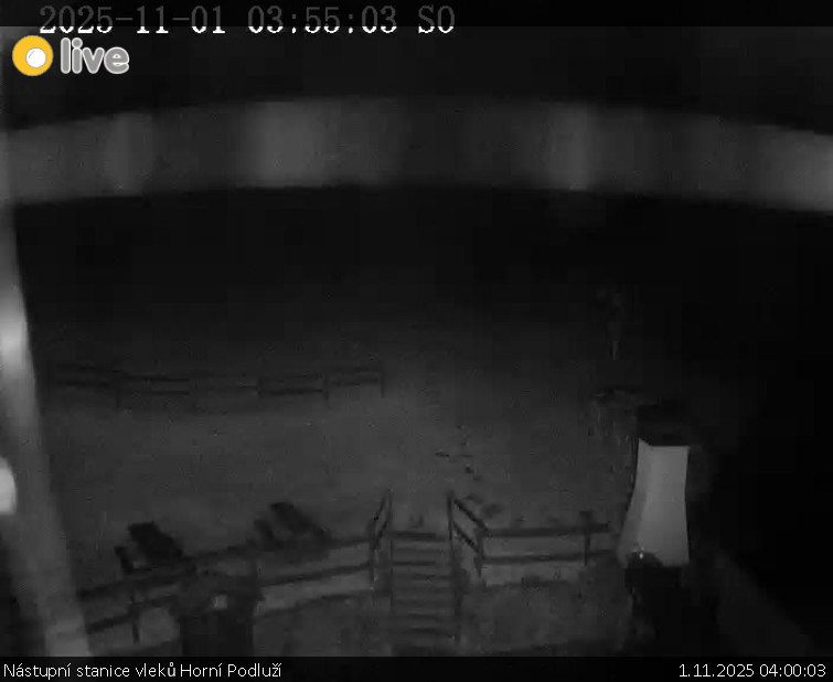 Skiareál Horní Podluží - Nástupní stanice vleků Horní Podluží - 1.11.2025 v 04:00 Skiareál Horní Podluží - Nástupní stanice vleků Horní Podluží - 1.11.2025 v 04:00