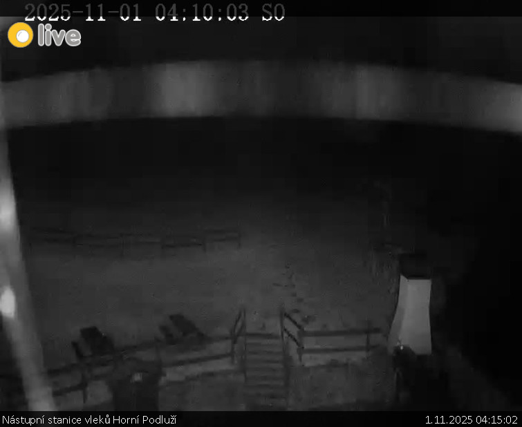 Skiareál Horní Podluží - Nástupní stanice vleků Horní Podluží - 1.11.2025 v 04:15 Skiareál Horní Podluží - Nástupní stanice vleků Horní Podluží - 1.11.2025 v 04:15