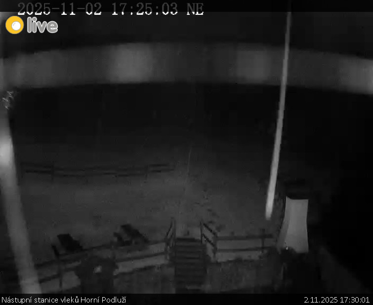 Skiareál Horní Podluží - Nástupní stanice vleků Horní Podluží - 2.11.2025 v 17:30 Skiareál Horní Podluží - Nástupní stanice vleků Horní Podluží - 2.11.2025 v 17:30