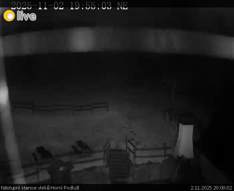 Skiareál Horní Podluží - Nástupní stanice vleků Horní Podluží - 2.11.2025 v 20:00 Skiareál Horní Podluží - Nástupní stanice vleků Horní Podluží - 2.11.2025 v 20:00