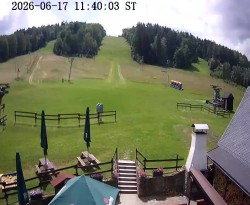 Boarding station of the Horní Podluží ski lifts