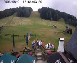 Boarding station of the Horní Podluží ski lifts