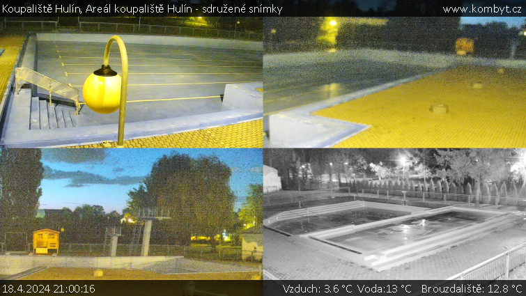 Koupaliště Hulín - Areál koupaliště Hulín - sdružené snímky - 18.4.2024 v 21:00