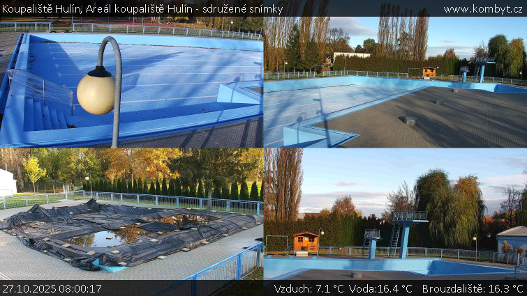 Koupaliště Hulín - Areál koupaliště Hulín - sdružené snímky - 27.10.2025 v 08:00 Koupaliště Hulín - Areál koupaliště Hulín - sdružené snímky - 27.10.2025 v 08:00