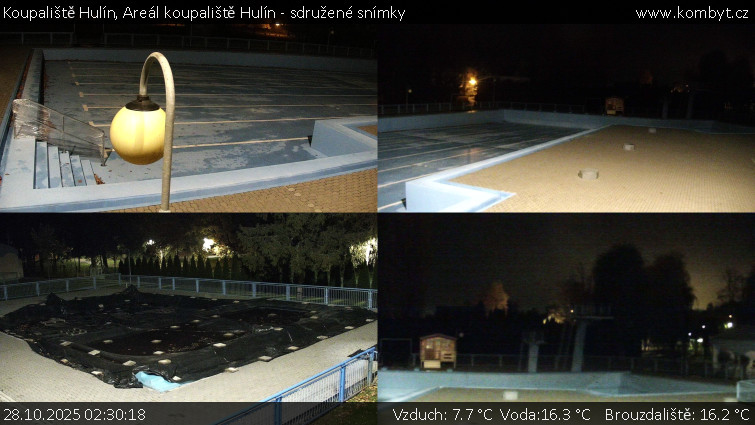 Koupaliště Hulín - Areál koupaliště Hulín - sdružené snímky - 28.10.2025 v 02:30 Koupaliště Hulín - Areál koupaliště Hulín - sdružené snímky - 28.10.2025 v 02:30