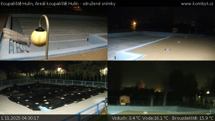Koupaliště Hulín - Areál koupaliště Hulín - sdružené snímky - 1.11.2025 v 04:30 Koupaliště Hulín - Areál koupaliště Hulín - sdružené snímky - 1.11.2025 v 04:30
