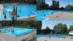 Areál koupaliště Hulín – sestavené záběry