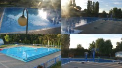 Areál koupaliště Hulín – sestavené záběry