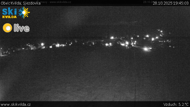 Obec Kvilda - Sjezdovka - 28.10.2025 v 19:45 Obec Kvilda - Sjezdovka - 28.10.2025 v 19:45