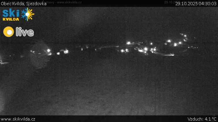 Obec Kvilda - Sjezdovka - 29.10.2025 v 04:30 Obec Kvilda - Sjezdovka - 29.10.2025 v 04:30