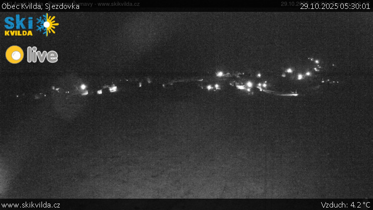 Obec Kvilda - Sjezdovka - 29.10.2025 v 05:30 Obec Kvilda - Sjezdovka - 29.10.2025 v 05:30