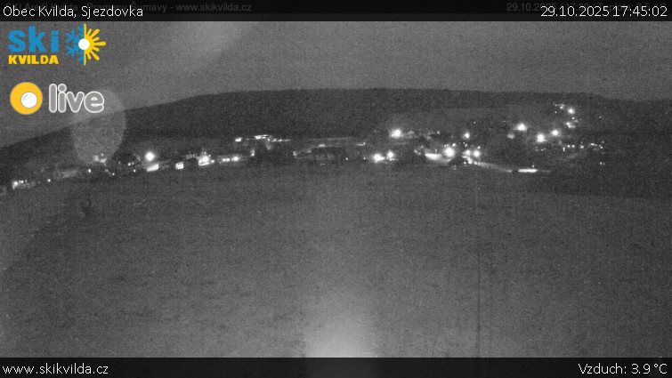 Obec Kvilda - Sjezdovka - 29.10.2025 v 17:45 Obec Kvilda - Sjezdovka - 29.10.2025 v 17:45