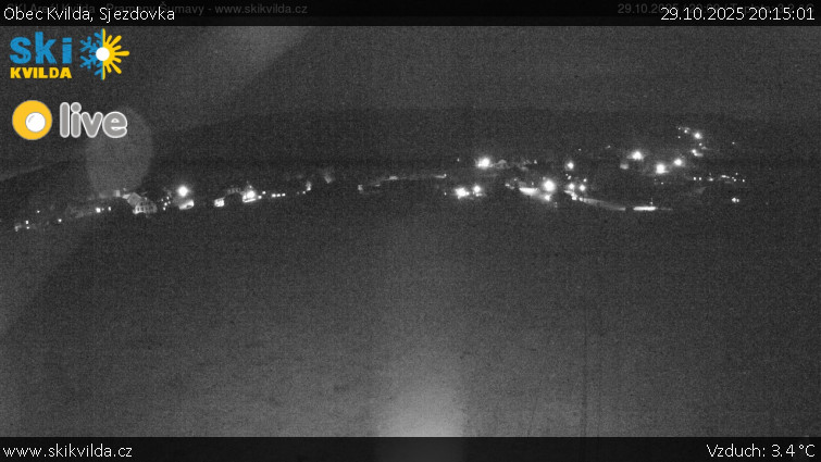 Obec Kvilda - Sjezdovka - 29.10.2025 v 20:15 Obec Kvilda - Sjezdovka - 29.10.2025 v 20:15