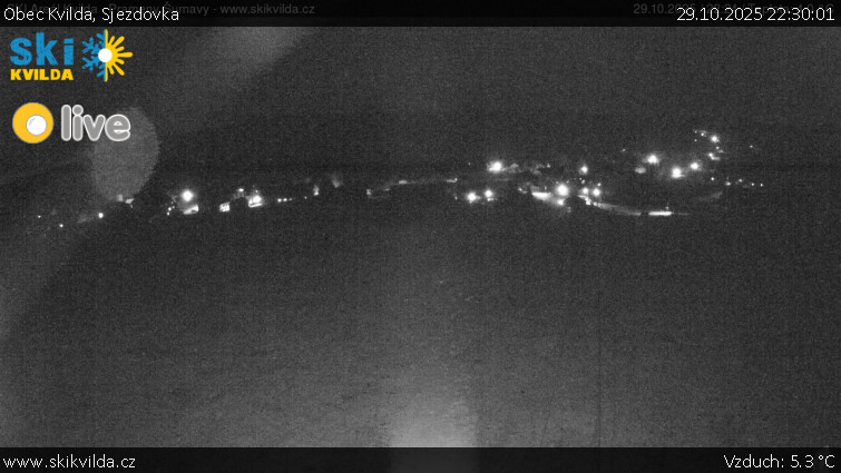 Obec Kvilda - Sjezdovka - 29.10.2025 v 22:30 Obec Kvilda - Sjezdovka - 29.10.2025 v 22:30